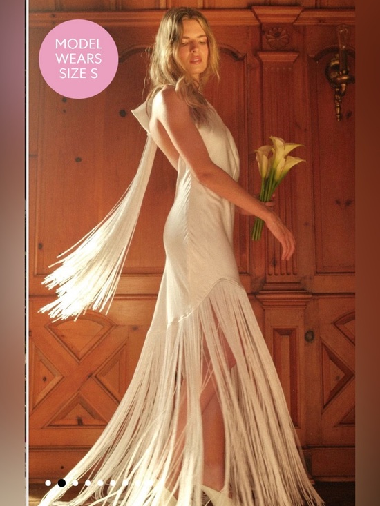 Show Me Your MuMu Dresses & Skirts - Show Me Your Mumu Jasmine Fringe Maxi Dress Ivory - Extra Small - Never Worn!